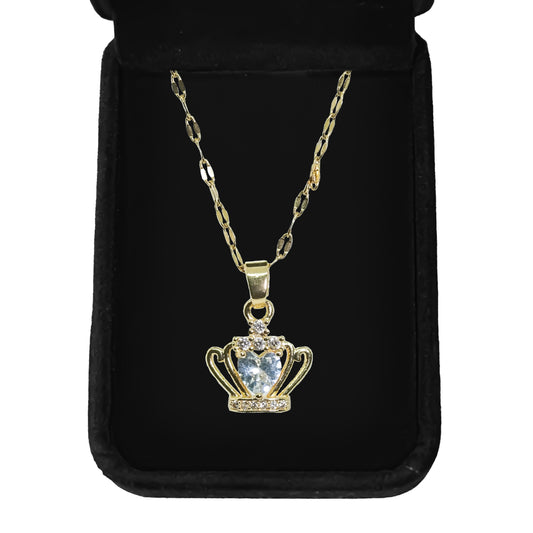 Royal Elegant Crown Pendant Necklace