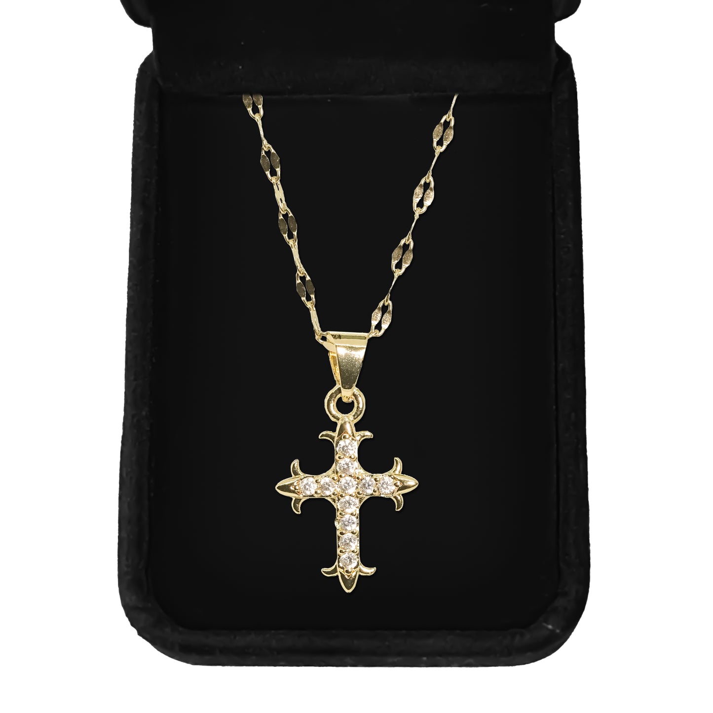 Rhinestone Cross Pendant Necklace